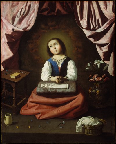 Praying Virgin Mary by Francisco de Zurbaran